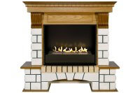 Биокамин в портале Firezo Pierre Luxe Дуб, стандарт