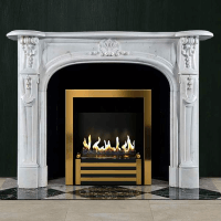 Биокамин в мраморном портале Firezo Come a Casa, стандарт
