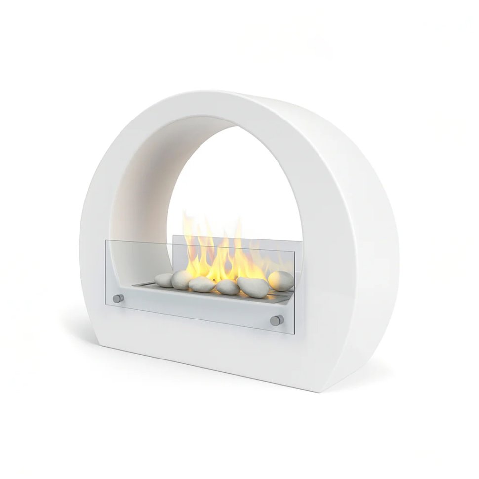 Напольный биокамин Бостон Белый Напольный биокамин Бостон Белый