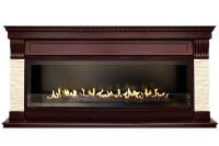 Линейный биокамин Firezo Denver Темный дуб, бежевый, стандарт